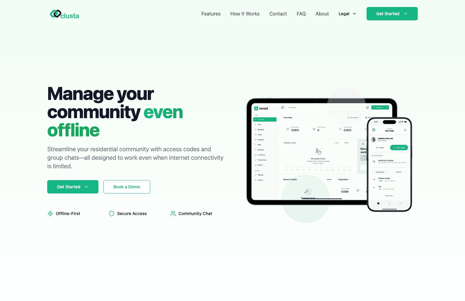Screenshot of the Estate Management SaaS project
